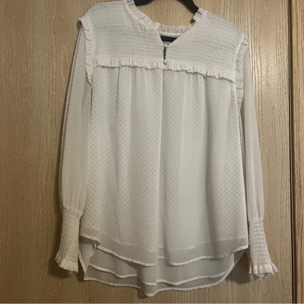 White sheer blouse